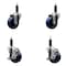 Service Caster 3.5'' Solid Poly Swivel 1'' Expanding Stem Caster Set 2 Total Lock Brakes, 4PK SCC-EXTTL20S3514-SPUS-2-S-2-1 - alternate 1